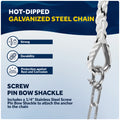 Anchor Rode - 3/8" Rope & 1/4" Galvanized Chain - Hand-Spliced with Thimble & Shackle - Five Oceans