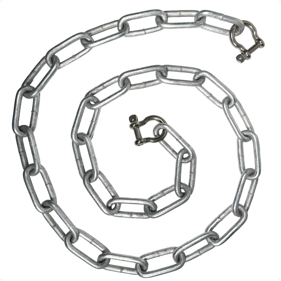 Anchor Chain 1/4" x 2' with Shackles - Galvanized Steel - FO4568-GN2 - Five Oceans