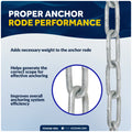 Anchor Chain 1/4" x 2' with Shackles - Galvanized Steel - FO4568-GN2 - Five Oceans