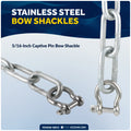 Anchor Chain 5/16" x 15' with Shackles - Galvanized Steel - FO4569-GN15 - Five Oceans