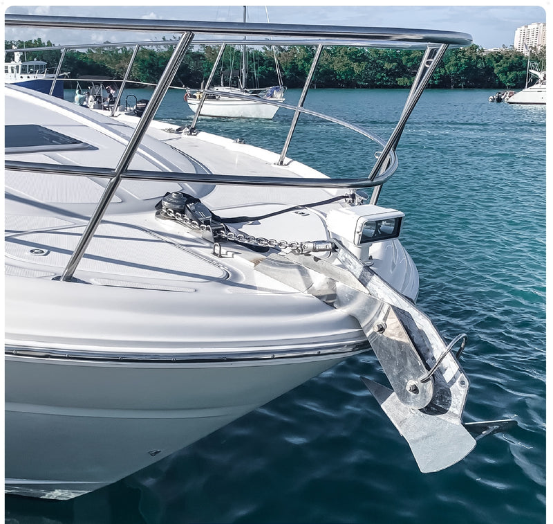 Windlass Anchor Rode, 1/2" 3-Strand Rope with 1/4" x 15' HTG4 Stainless Steel Chain - Five Oceans