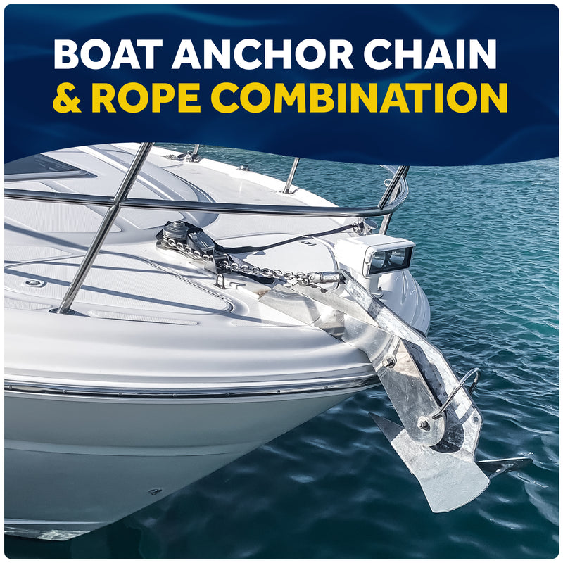 Windlass Anchor Rode, 1/2" 3-Strand Rope with 1/4" HTG4 Stainless Steel Chain