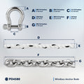 Windlass Anchor Rode, 9/16"x300' Rope with 5/16"x20' G4 Stainless Steel Chain - FO4580 - Five Oceans