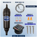 Bennett Marine Electric Trim Tab System 24" x 12", Complete Kit BOLT2412, 12V DC - FO4585 - Five Oceans