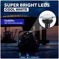 9" LED Anchor Navigation Light, Fold-Down, 12V DC - 2NM