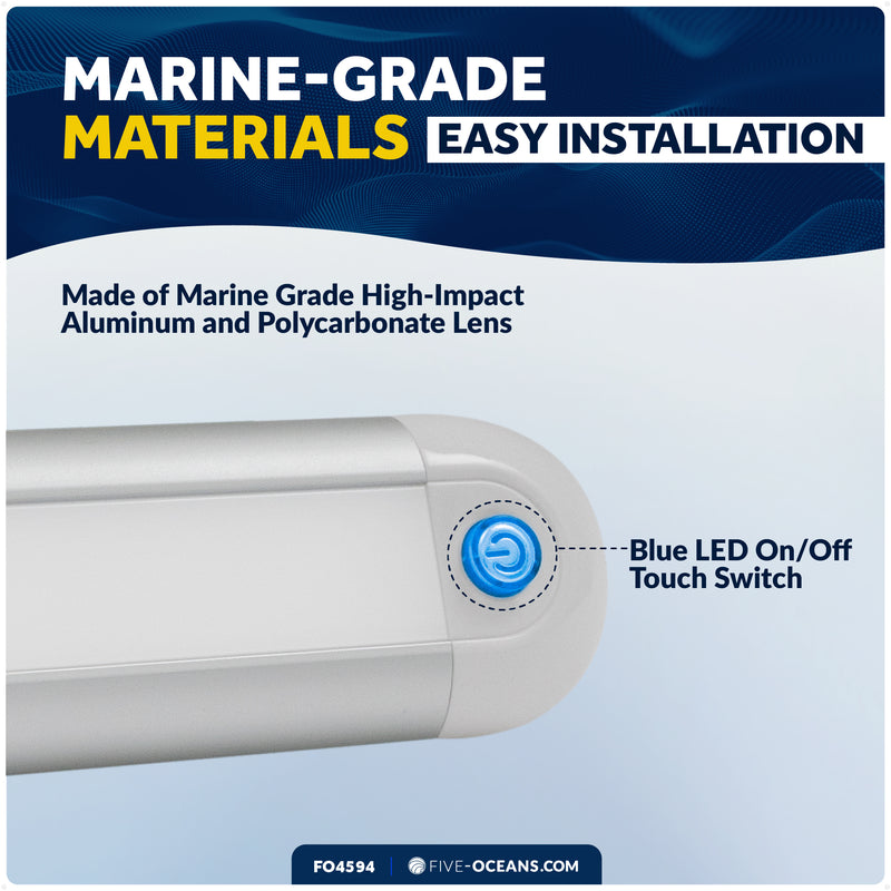 LED Light Bar, Aluminum Housing, Warm White, 10-30V - FO4594 - Five Oceans