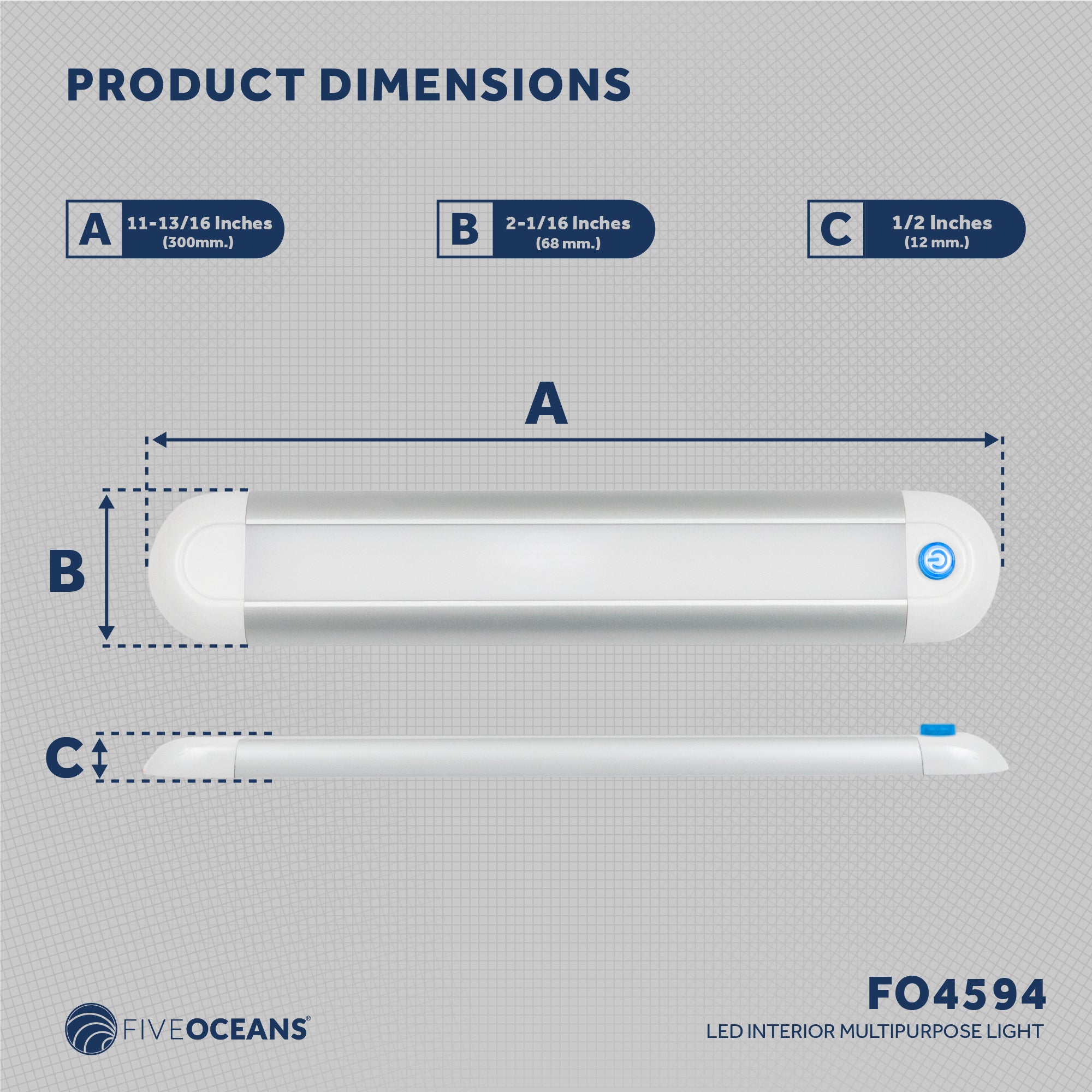 LED Light Bar, Aluminum Housing, Warm White, 10-30V - FO4594