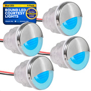 1-5/16" Livewell Courtesy Light, Round Accent, Blue LED, 4-Pack - FO4597-M4 - Five Oceans