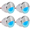 1-5/16" LED Thru-Hull Livewell / Courtesy Light, Blue, 12V, 4-Pack - FO4597-M4 - Five Oceans