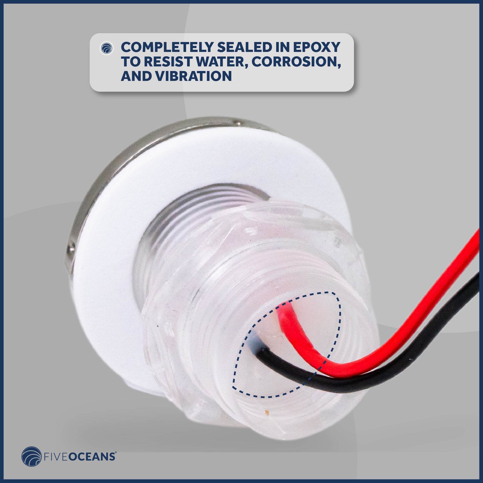 1-5/16" Livewell Courtesy Light, Round Accent, Blue LED, 4-Pack - FO4597-M4 - Five Oceans