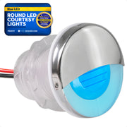 1-5/16" Livewell Courtesy Light, Round Accent, Blue LED - FO4597 - Five Oceans