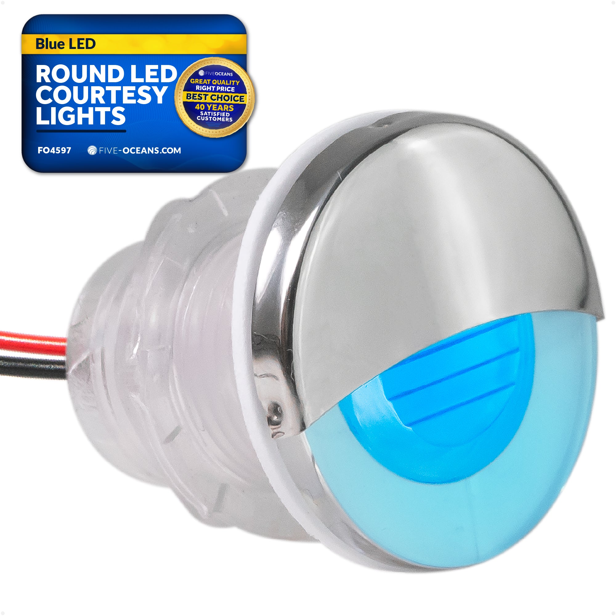 1-5/16" Livewell Courtesy Light, Round Accent, Blue LED - FO4597