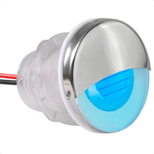 1-5/16" LED Thru-Hull Livewell / Courtesy Light, Blue, 12V