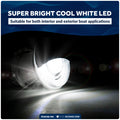 1-5/16" LED Thru-Hull Livewell / Courtesy Light, Cool White, 12V, 4-Pack - FO4598-M4 - Five Oceans