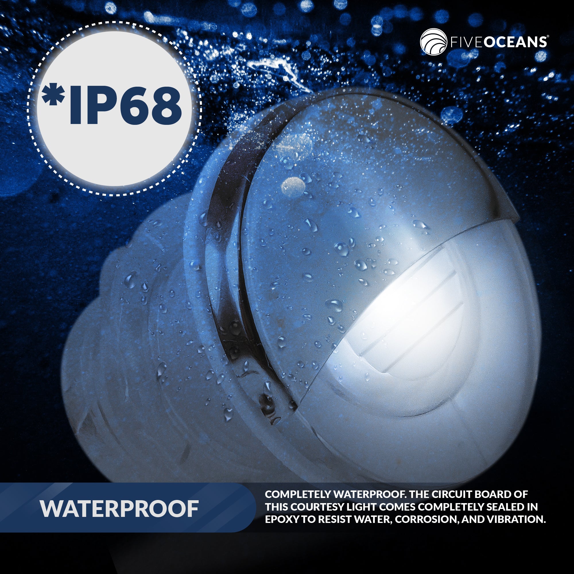 1-5/16" Livewell Courtesy Light, Round Accent, Cool White LED, 4-Pack - FO4598-M4