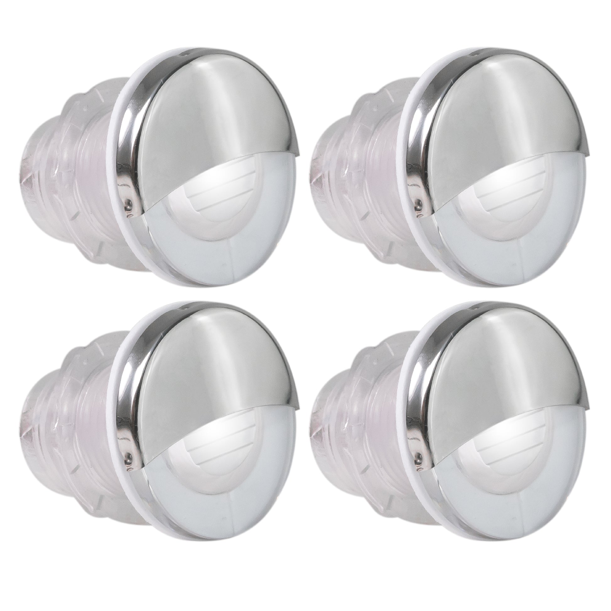 1-5/16" Livewell Courtesy Light, Round Accent, Cool White LED, 4-Pack - FO4598-M4 - Five Oceans