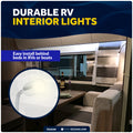 LED Reading Light with USB Charging Port, Warm White, Flexible Gooseneck, Silver Housing, 12V - FO4599 - Five Oceans