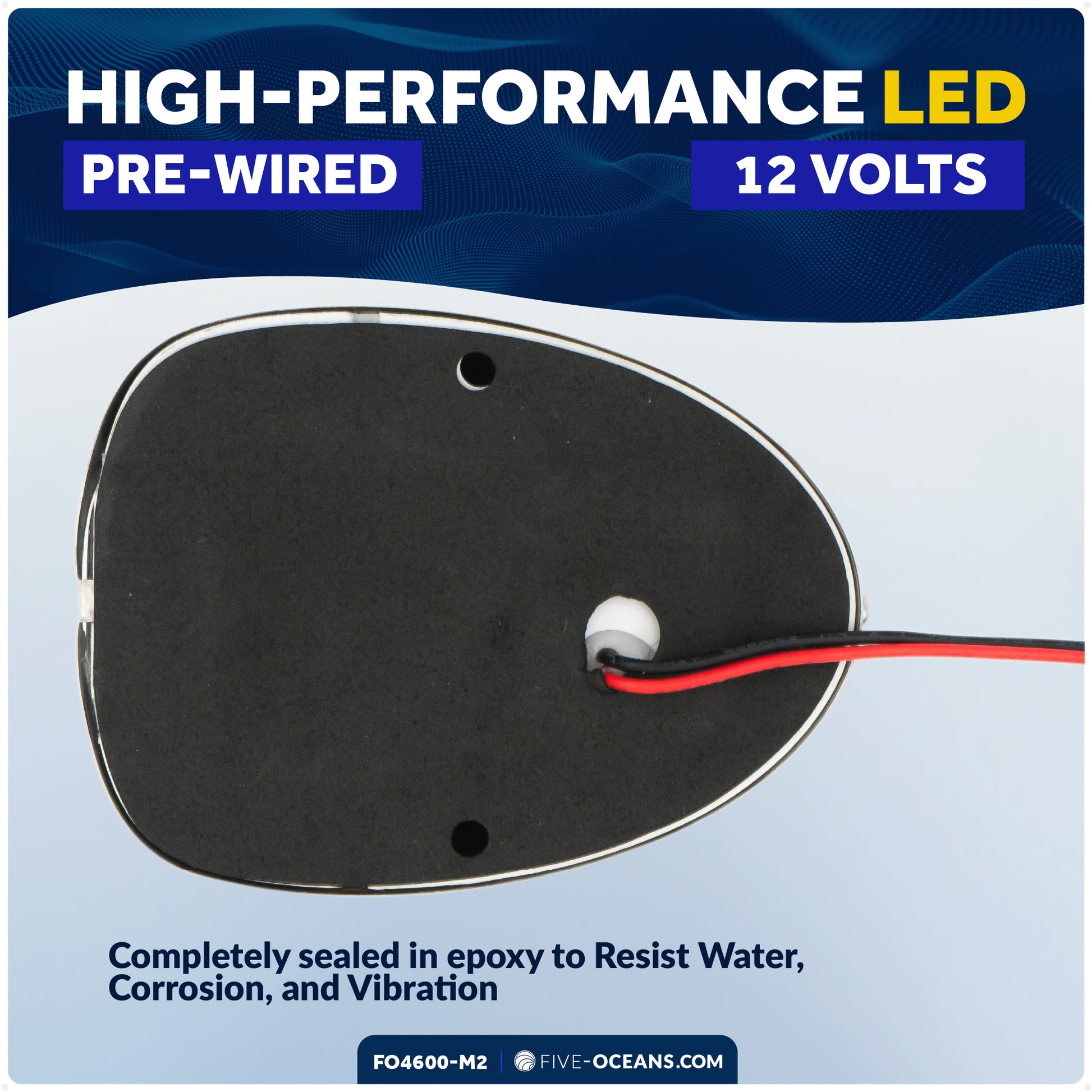 LED Docking Lights, 12V, 2-Pack - FO4600-M2 - Five Oceans