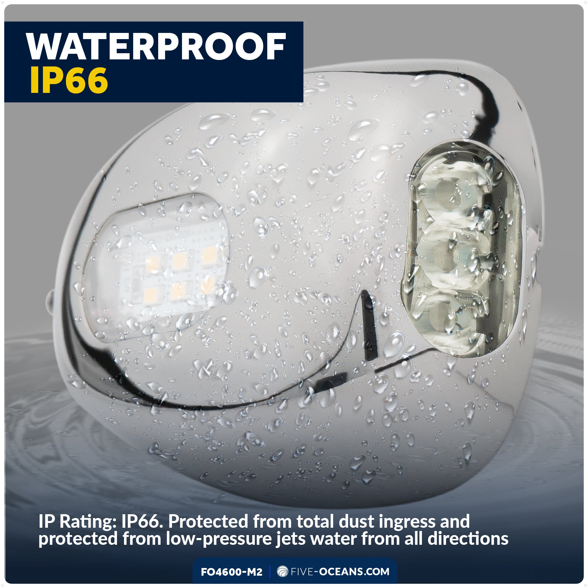 LED Docking Lights, 12V, 2-Pack - FO4600-M2 - Five Oceans