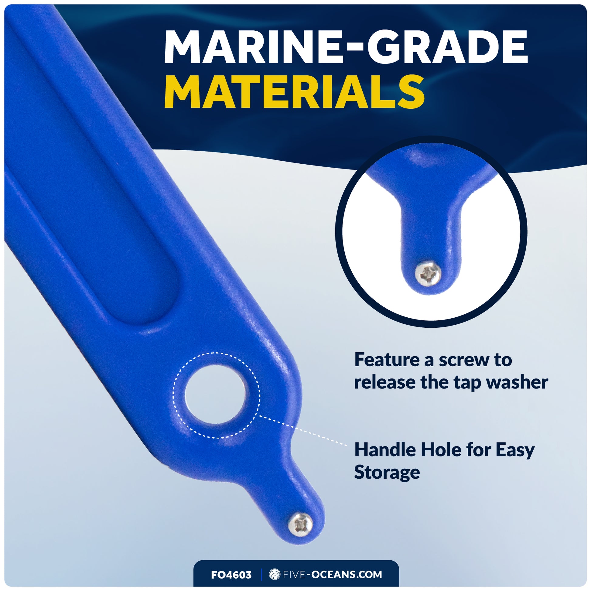 Floating Prop Wrench for Outboard Motors, Blue - FO4603 - Five Oceans