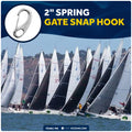 2" Spring Gate Snap Hook, AISI316 Stainless Steel, 4-Pack - FO461-M4 - Five Oceans