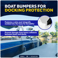 5.5" x 20" Inflatable Boat Fenders, White, 4-Pack