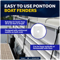 5.5" x 20" Inflatable Boat Fenders, White, 4-Pack