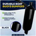 5.5" x 20" Inflatable Boat Fenders, Black, 4-Pack