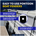 5.5" x 20" Inflatable Boat Fenders, Black, 4-Pack