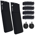 Boat Docking Kit - Black Flat Fenders & Dock Lines, 2-Pack - FO4615-C1 - Five Oceans