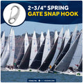 2-3/4" Spring Gate Snap Hook, AISI316 Stainless Steel, 2-Pack - FO462-M2 - Five Oceans