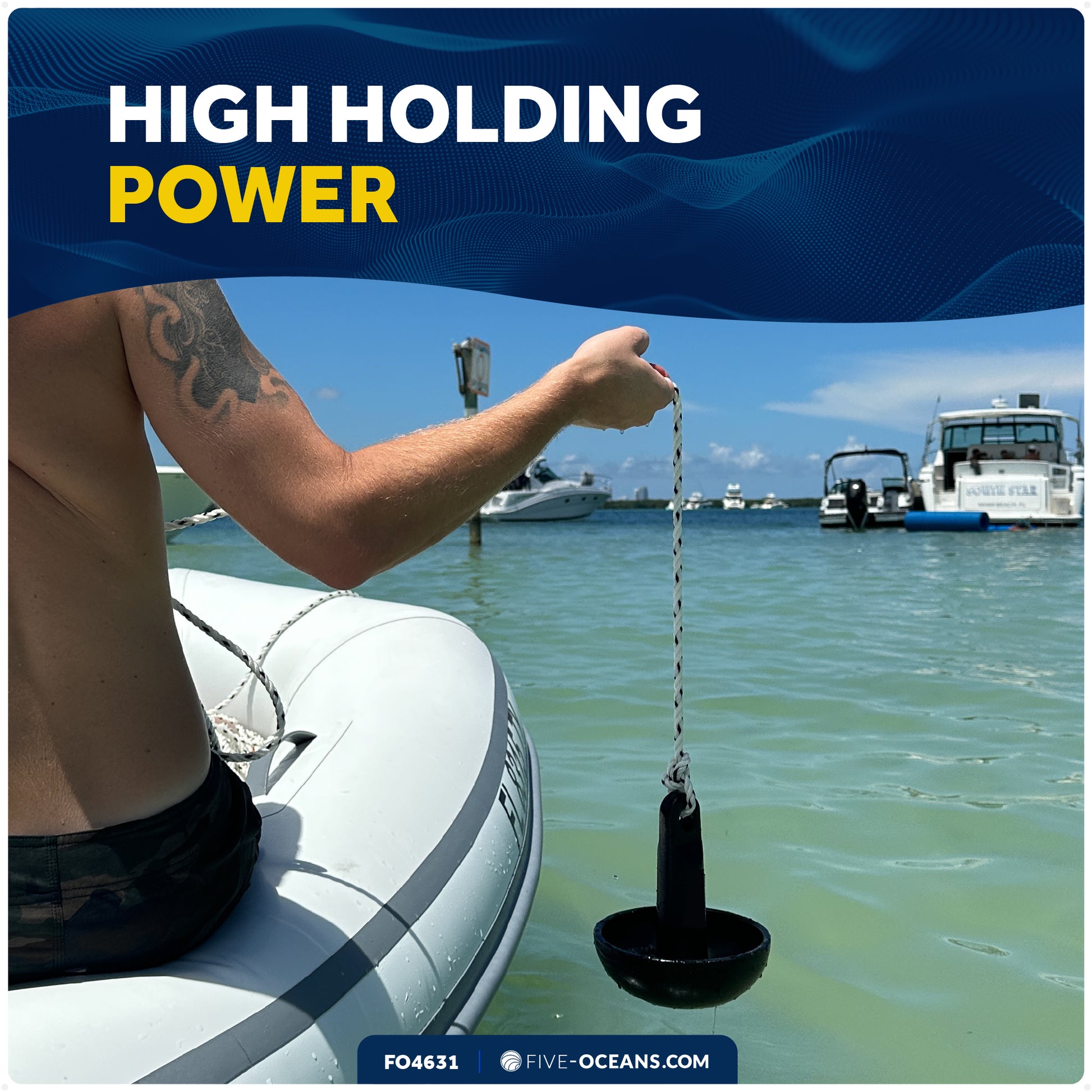 8 Lb. Mushroom Anchor, Black, Vinyl Coated – FO4631 - Five Oceans