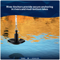 20 Lb. River Anchor, Black, Vinyl Coated - FO4633 - Five Oceans