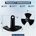 20 Lb. River Anchor, Black, Vinyl Coated - FO4633 - Five Oceans