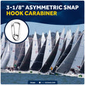 3-1/8" Asymmetric Snap Hook Carabiner, AISI316 Stainless Steel - FO465 - Five Oceans