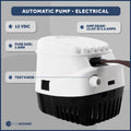 1100 GPH / 4164 LPH Automatic Bilge Pump 12V - 1-1/8" Hose ID Port - FO4660 - Five Oceans