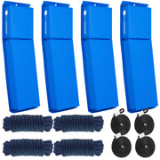 Boat Docking Kit - Blue Flat Fender & Dock Lines, 4-Pack - FO4680-C2 - Five Oceans