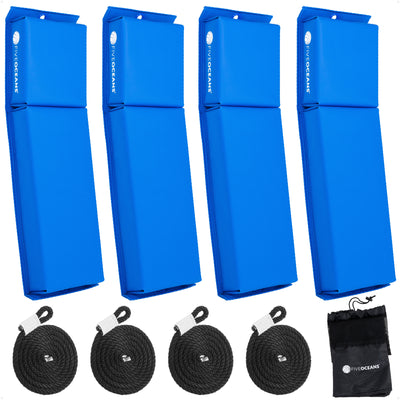 Flat Boat Fenders 24" x 6-7/8" x 2-1/2", Blue, 4-Pack - FO4680 - Five Oceans