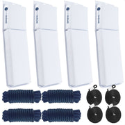 Boat Docking Kit - White Flat Fenders & Dock Lines, 4-Pack - FO4681-C2 - Five Oceans