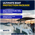 Boat Docking Kit - White Flat Fenders & Dock Lines, 4-Pack - FO4681-C2 - Five Oceans