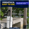 Boat Docking Kit - White Flat Fenders & Dock Lines, 4-Pack - FO4681-C2 - Five Oceans