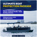 Pontoon Docking Kit - Black Flat Fenders with Dock Lines & Fender Clips, 4-Pack - FO4682-C1 - Five Oceans