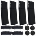 Boat Docking Kit - Black Flat Fenders & Dock Lines, 4-Pack - FO4682-C2 - Five Oceans