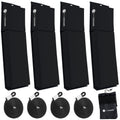 Flat Boat Fenders 24" x 6-7/8" x 2-1/2", Black, 4-Pack - FO4682 - Five Oceans