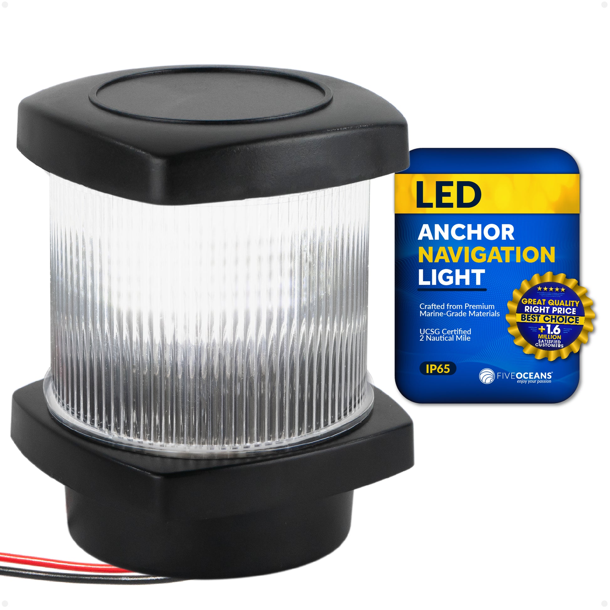 LED Anchor Light,  12V DC, Vertical Mount - FO4683 - Five Oceans