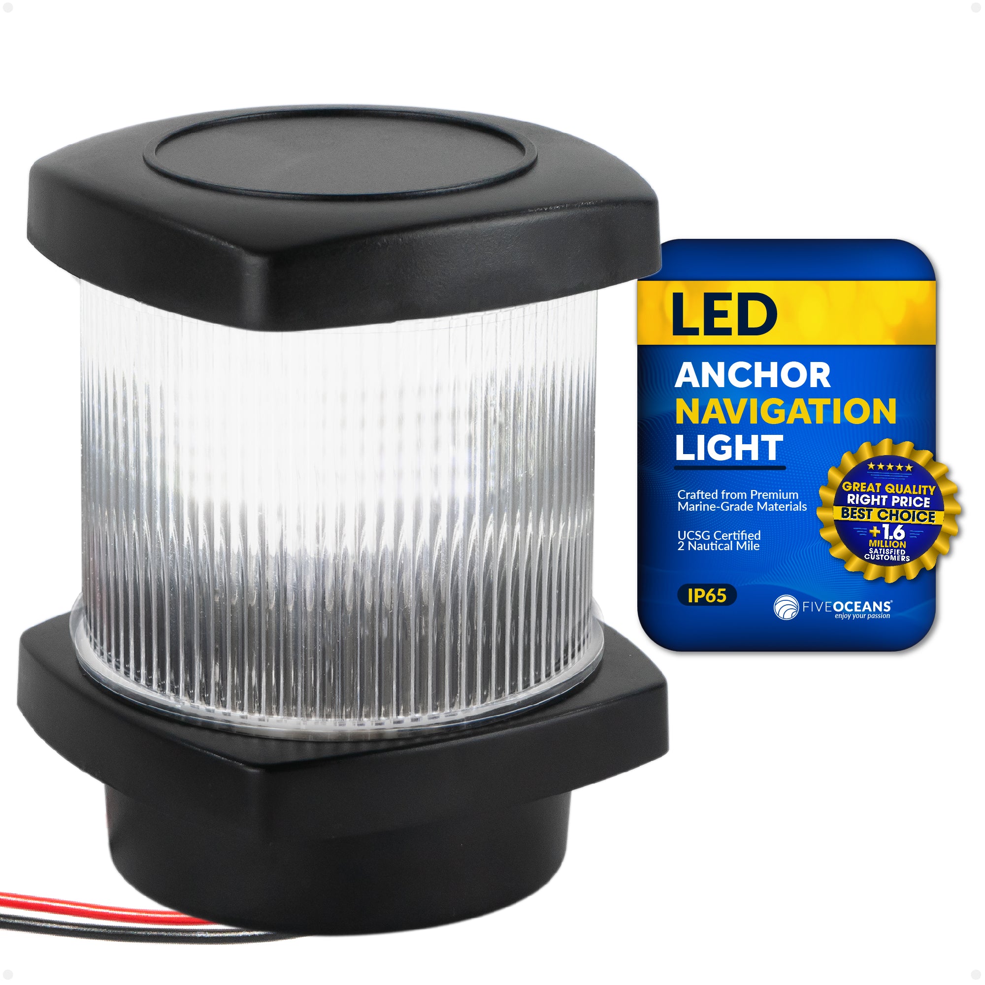 LED Anchor Light,  12V DC, Vertical Mount - FO4683 - Five Oceans