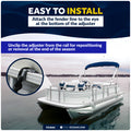 Pontoon Fender Clips for 1" - 1-1/4" Square Rails, 4-Pack - FO4685 - Five Oceans