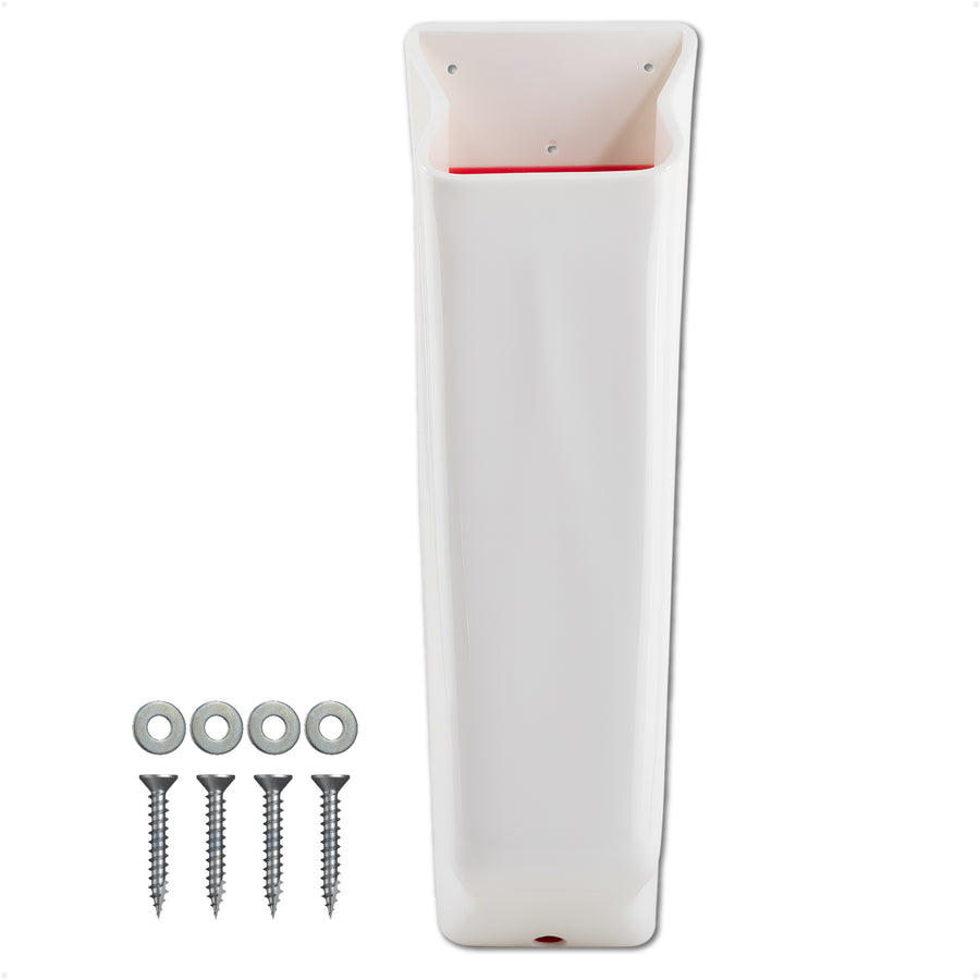 9-1/2" Winch Handle Holder, White PVC - FO4687 - Five Oceans