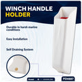 9-1/2" Winch Handle Holder, White PVC - FO4687 - Five Oceans