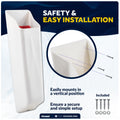 9-1/2" Winch Handle Holder, White PVC - FO4687 - Five Oceans